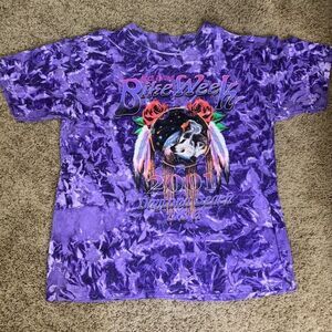 NOS vtg 2001 Daytona Beach Bike Week t shirt purple tie dye XL 2 sided